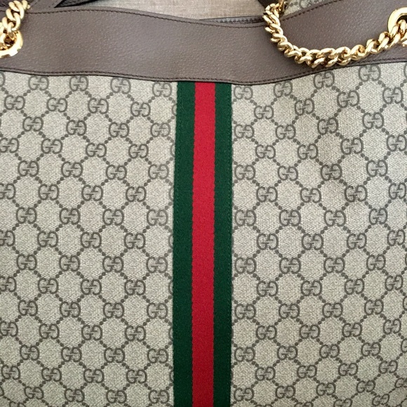 Authentic Gucci Rajah large tote bag brown monogram coated canvas - Picture 9 of 15